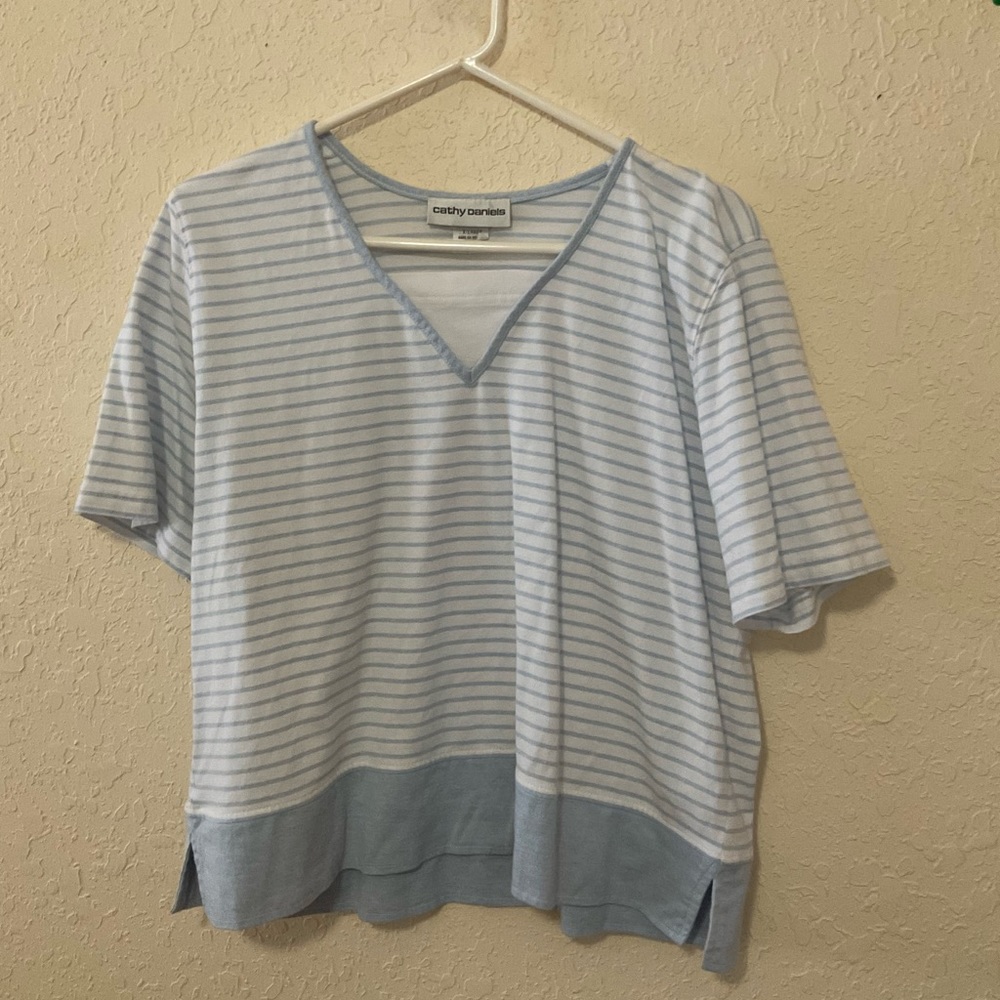 Blue & White Striped Shirt